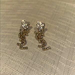 Fashion Jewelry Gold Heart Drop Earrings